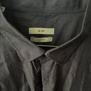 Men’s Regular Fit Dark Gray purple Button-Up Shirt